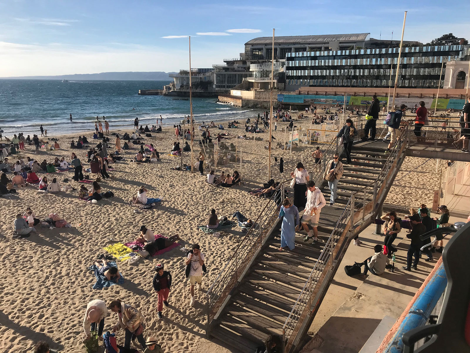 Plage des Catalans, hors saison balnéaire