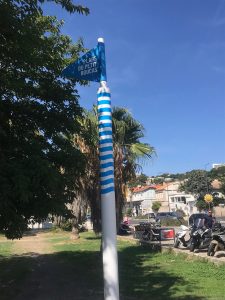 Mât signalétique plage du Prado Marseille
